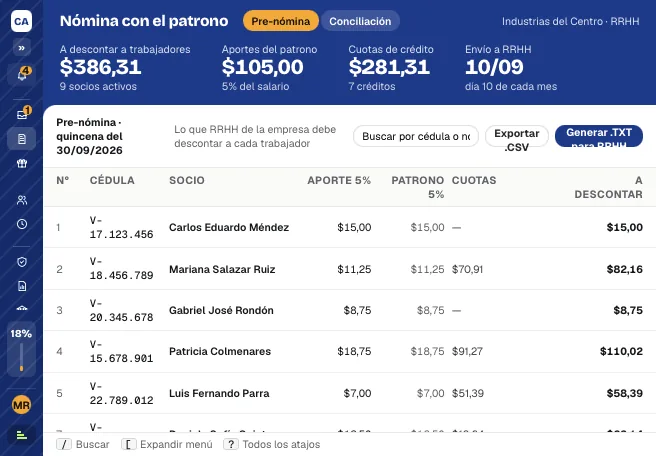 Nómina sin hojas de cálculo